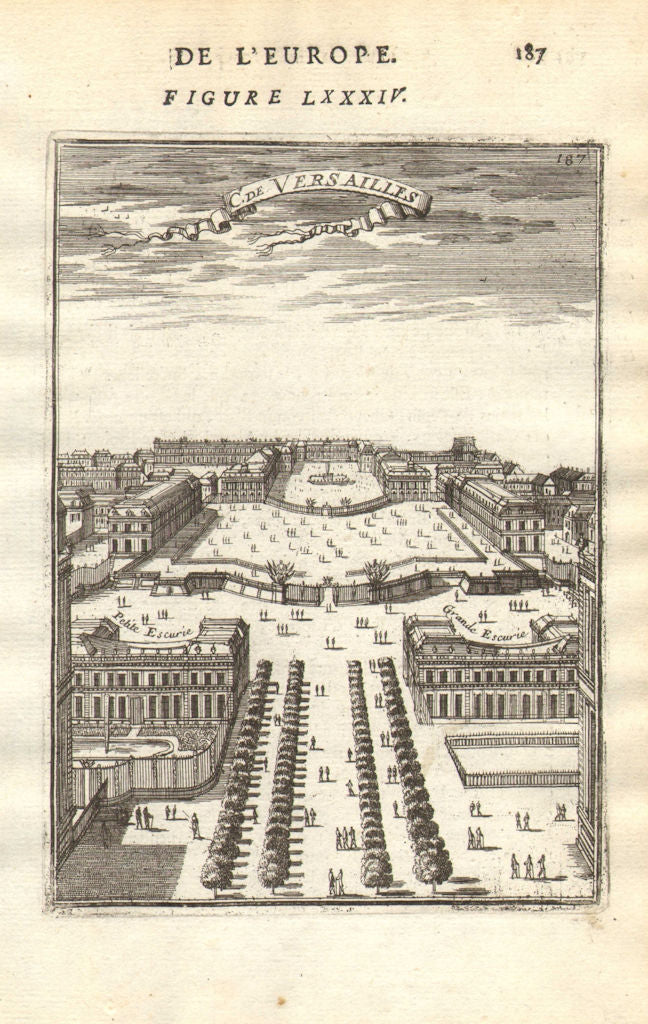 CHÂTEAU VERSAILLES. Decorative view. Petite Grande Écuries Ecuries. MALLET 1683